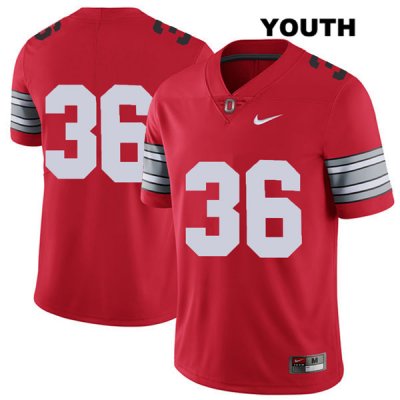 Youth NCAA Ohio State Buckeyes K'Vaughan Pope #36 College Stitched 2018 Spring Game No Name Authentic Nike Red Football Jersey ZG20G28VL